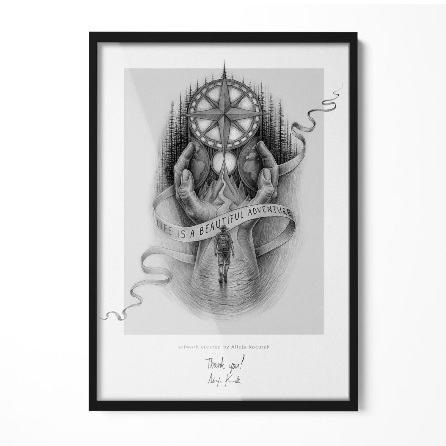 TULUP RÁM na obraz Černý 50x70 cm