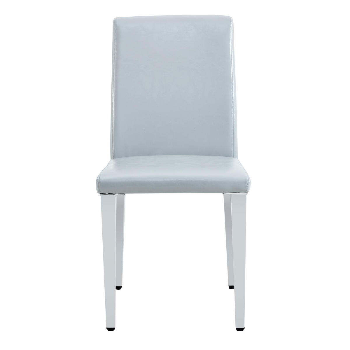 STUHL-SET DE-36600 2 Stück mit PU-Bezug und Metallbeinen Hellgrau - Hellgrau, Metall (47/90/41cm) - ComfortXL