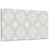 WANDPANEEL 100 x 50 cm Blumenverzierung - Weiß/Grau, Textil (100/1.6/50cm) - TULUP