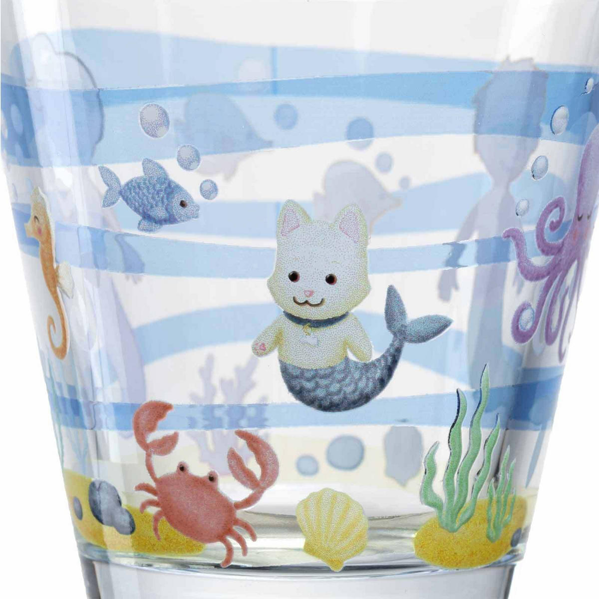 KINDERBECHERSET Bambini Avventura Meer 215 ml - Hellblau, Glas (0.215L) - Leonardo Living