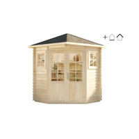 GARTENHAUS Holz Komplettset - Sunny Compact - Pinienfarben, Holz (220/248/220cm) - Alpholz