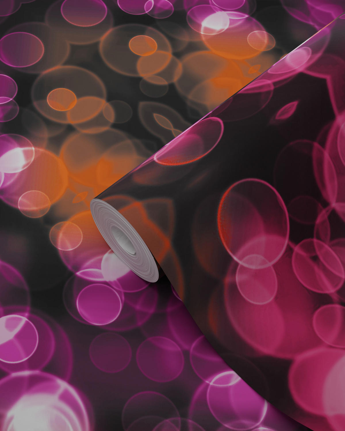 TAPETE Kaleidoskopmuster 53 cm x 10.05 m - Pink, Papier (53/1000cm) - Origin Wallcoverings