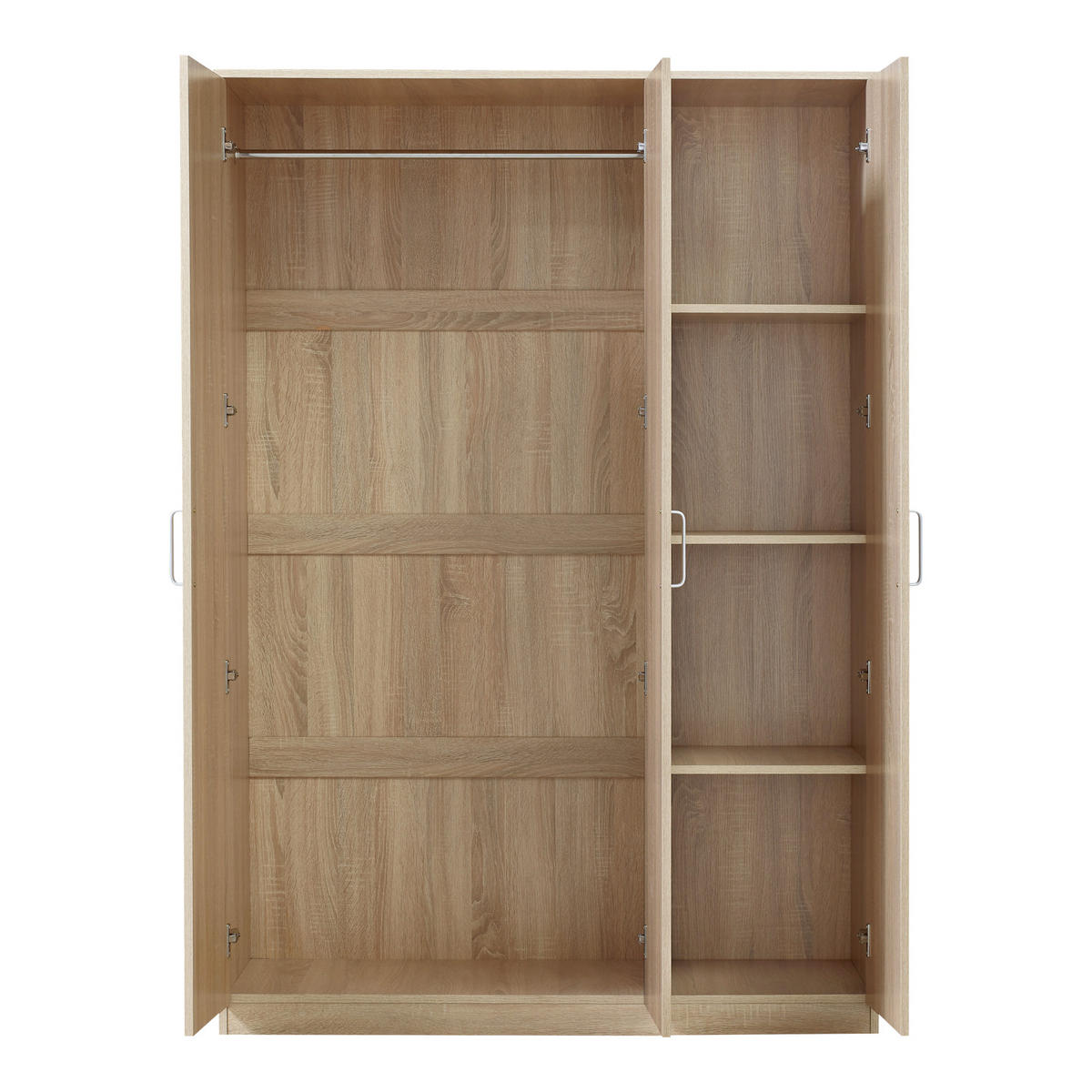 KLEIDERSCHRANK Bodolz - Sonoma Eiche, Holzwerkstoff (120/176/52cm) - [en.casa]
