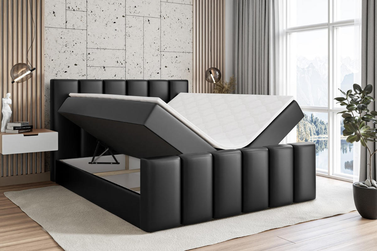 BOXBETT BOXI1-Z - 200x200 cm - H3 - Schwarz Hochglanz - Schwarz Hochglanz, Holzwerkstoff (200/200cm) - ALTDECOR
