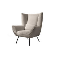 SESSEL IVA Taupe Cord - Taupe/Schwarz, Textil/Metall (90/112/94cm) - KAWOLA