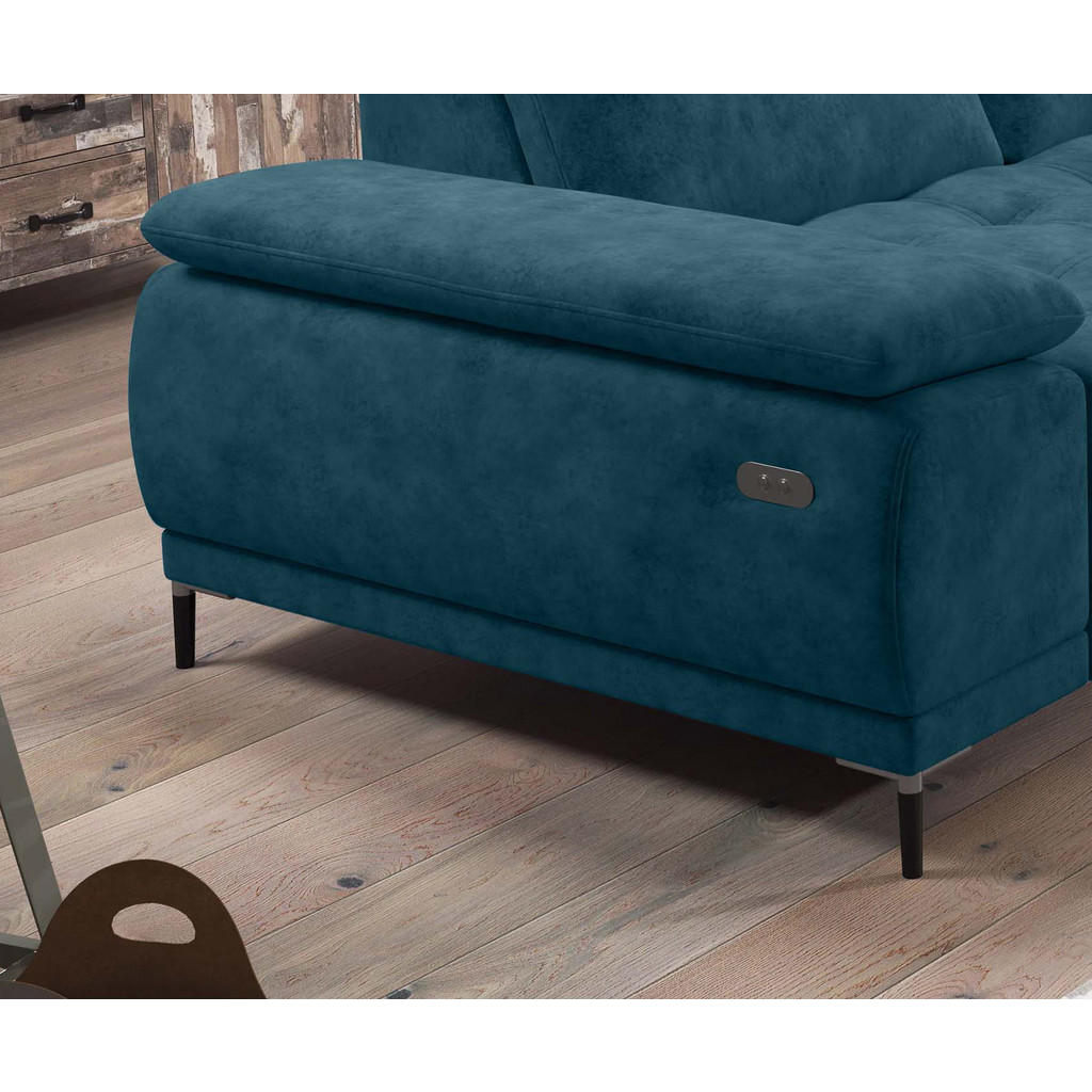 Thumbnail - DomoHome Ecksofa, Blau, Textil, Rechteckig, 352x204 cm, Wohnzimmer, Sofas & Couches, Wohnlandschaften, Ecksofas