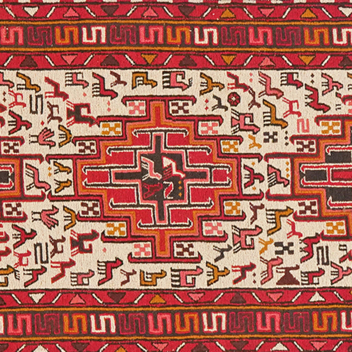 LÄUFER Sumak Shahsavan Mehrfarbig 289/75 cm Wolle - Multicolor, Textil (75/289cm) - Looma