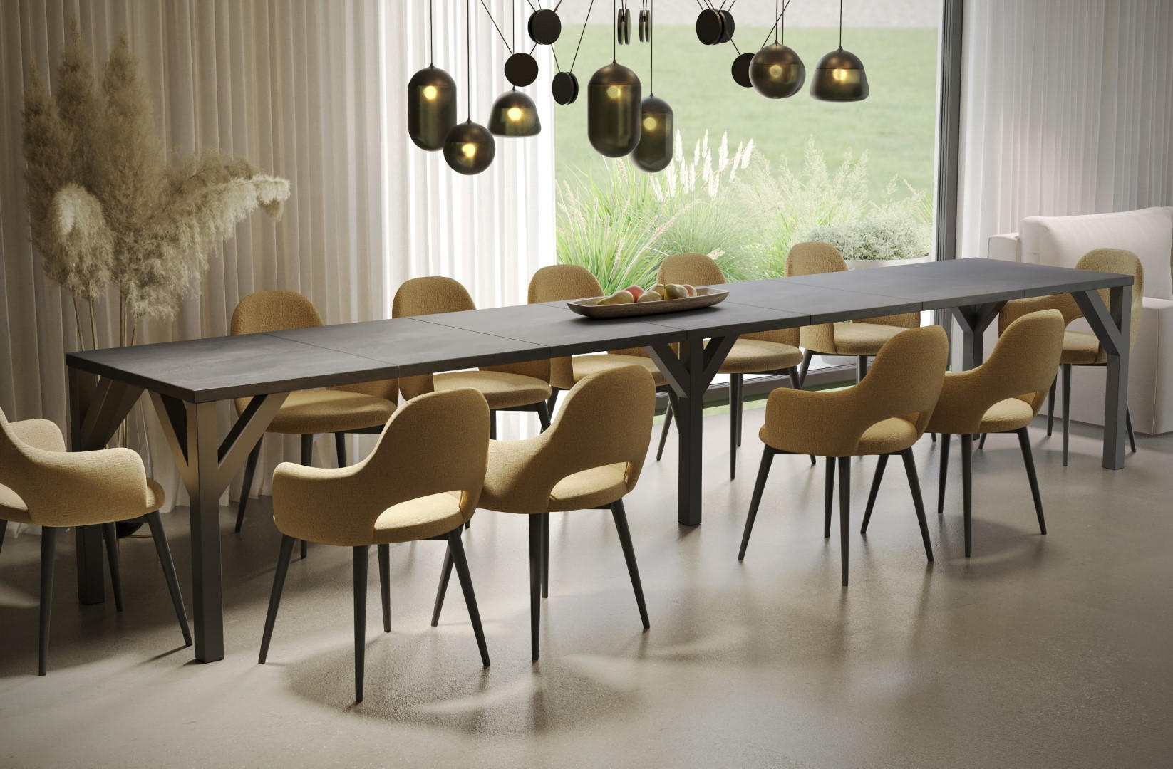 Thumbnail - Endo-Moebel Esstisch, Graphit, Holzwerkstoff, Rechteckig,Rechteckig, 90x75x130 cm, Esszimmer, Tische, Esstische