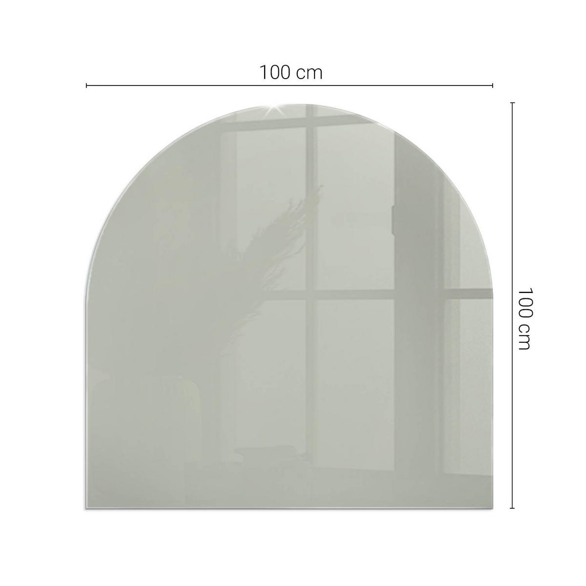 GLASPLATTE für Kamin 100x100 cm Grün - Grün, Glas (100/100/0.4cm) - ArtPrintCave