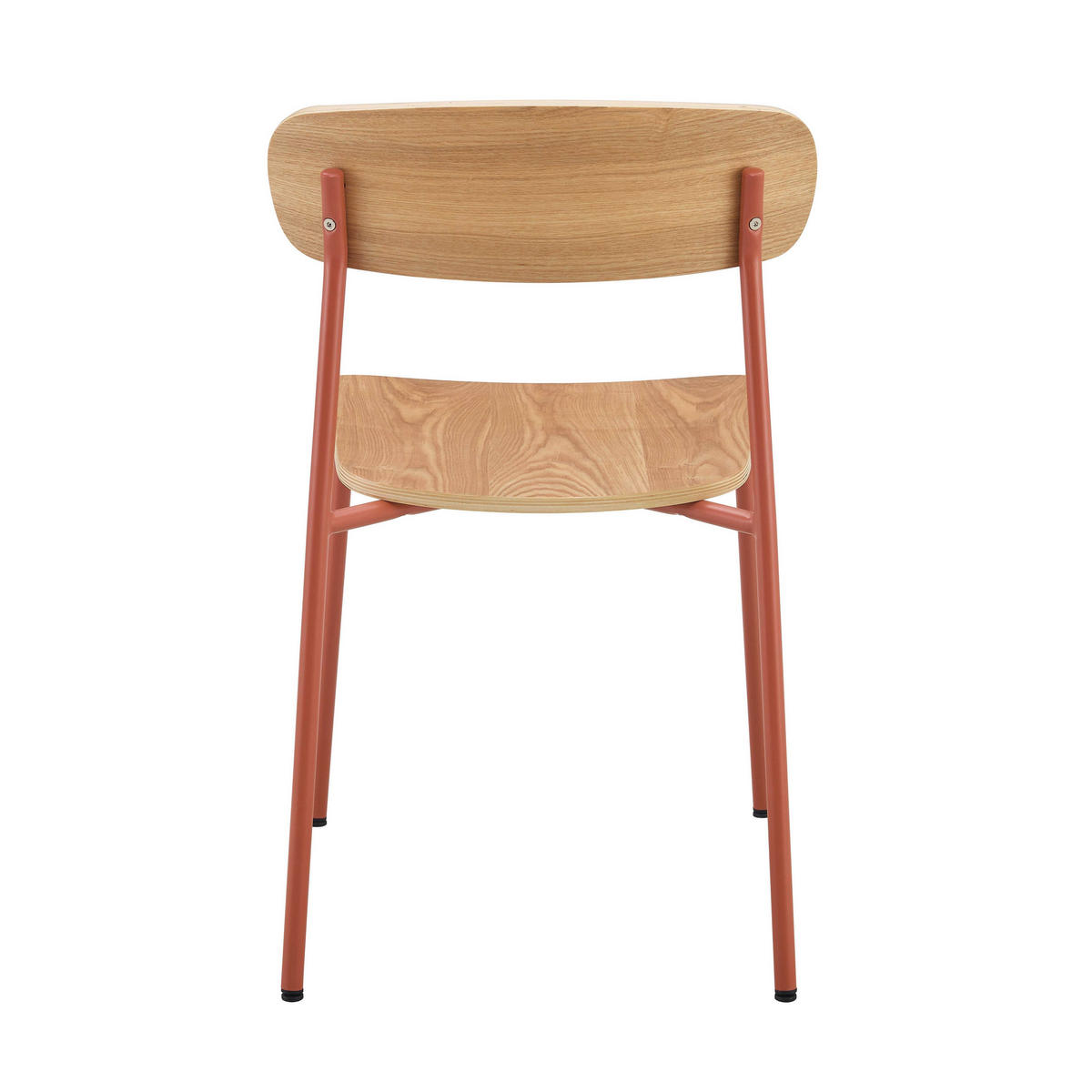 STUHL 2-tlg., Orange - Orange, Metall (46/78/52cm) - Oviala