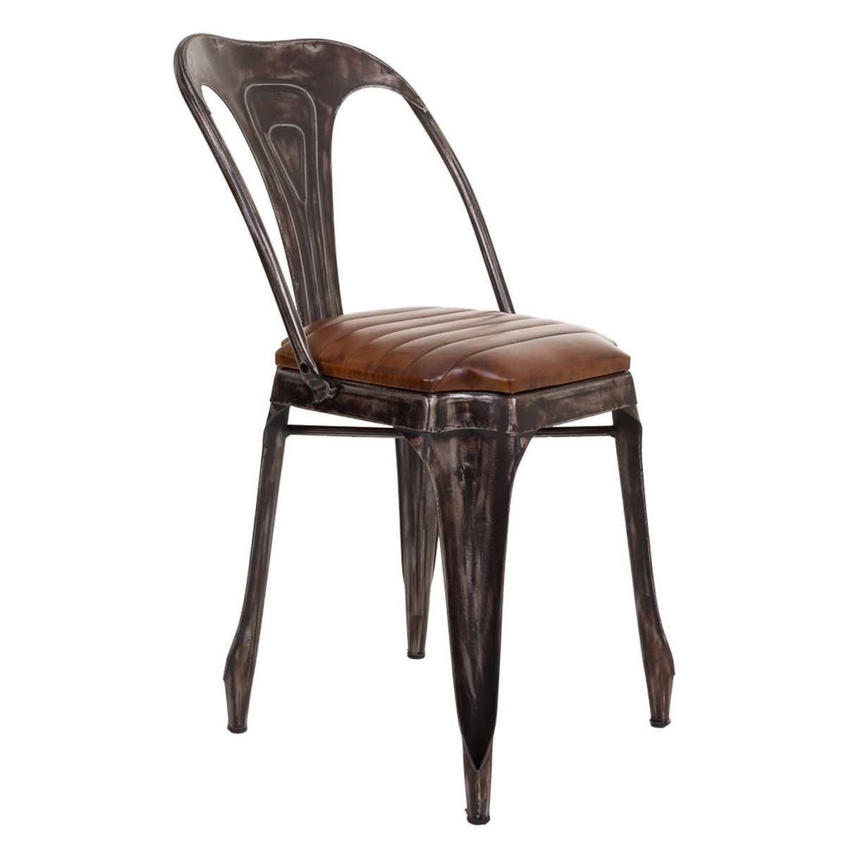 STUHL aus Metall, braun, 39x52x84cm - Braun, Metall (39/84/52cm) - Wanderlust