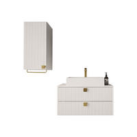 BADMÖBEL-SET Gariano IV - Goldfarben/Weiß, Holzwerkstoff/Kunststoff (80/42/46cm) - MIRJAN24