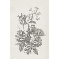 FOTOTAPETE Blumenstillleben 186 x 279 cm - Schwarz, Papier (186/279cm) - ESTAhome