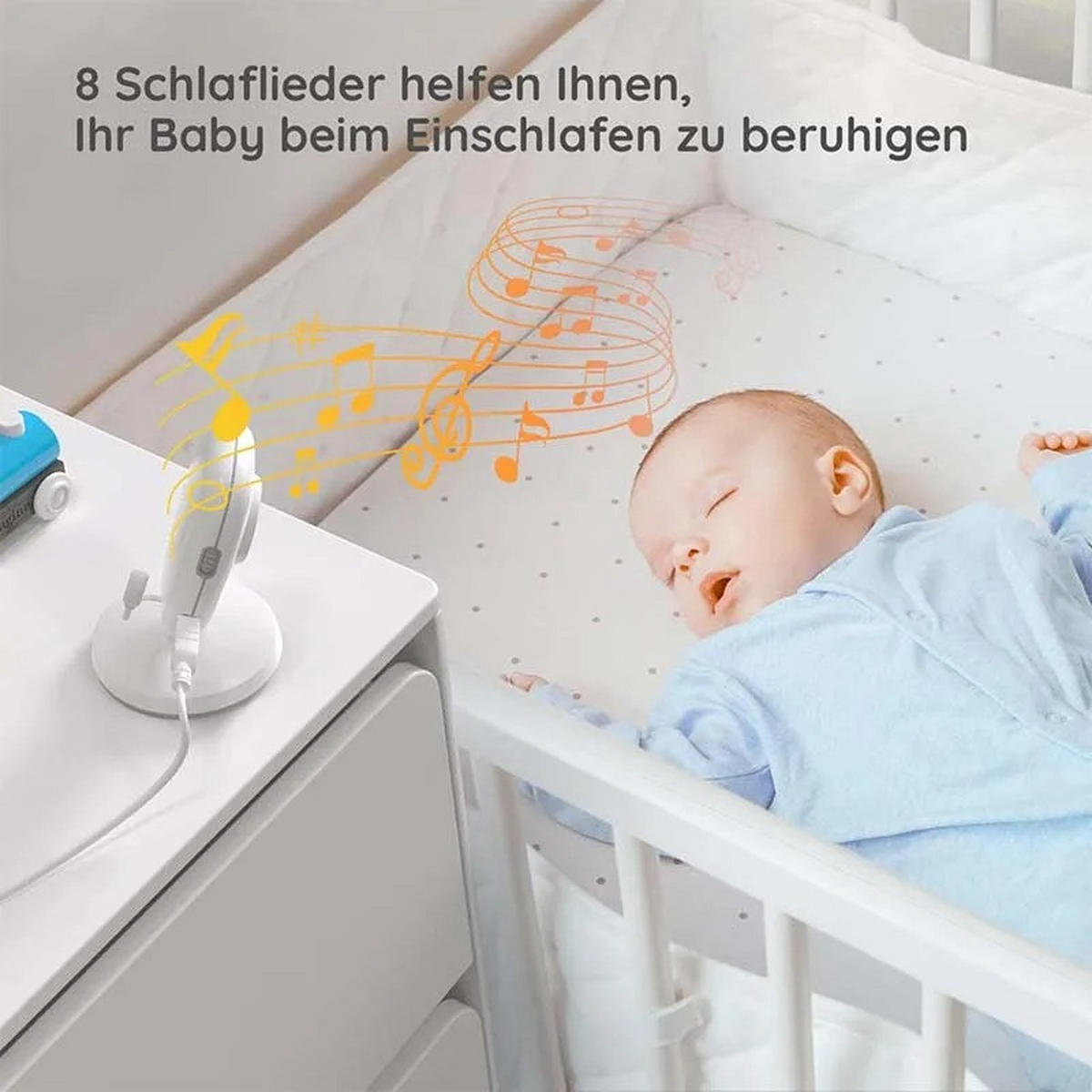 BABYPHONE 3,2-Zoll Nachtsicht Kamera, Weiß - Weiß, Kunststoff - Kaket