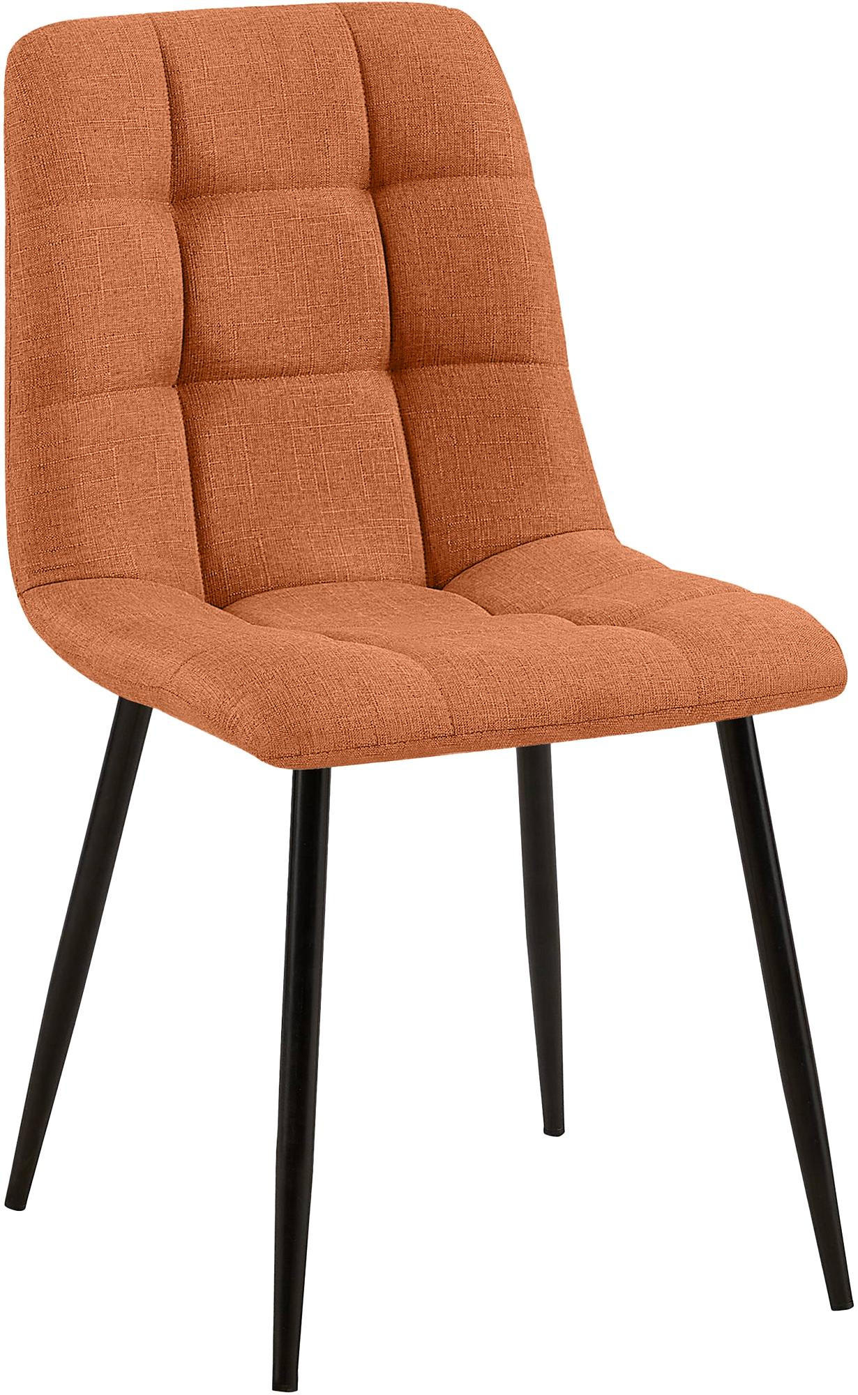 STUHL Stoff Orange - Orange, Textil/Metall (45/84/55cm) - CLP