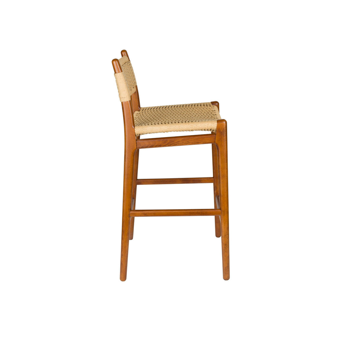 BARHOCKER Cecile Rückenlehne 67,5 cm Walnuss Braun - Braun, Holz (48/95.5/47cm) - Dutchbone