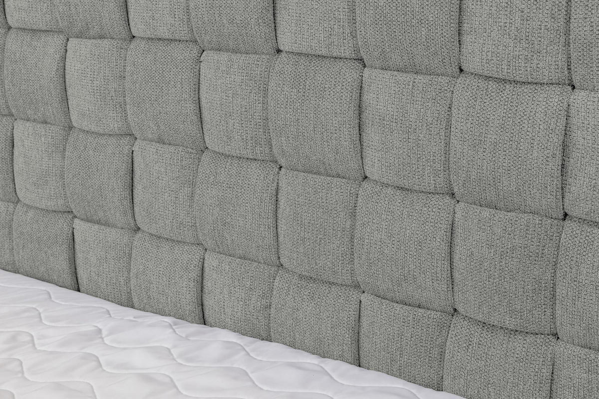 BOXBETT ROMA mit zwei Bettkästen H2/H3 Matratze und Topper 140 x 200 cm - Grau, Holzwerkstoff (140/200cm) - VENASI MÖBEL