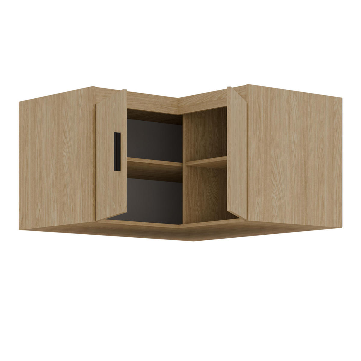AUFSATZSCHRANK Storicos Geölte Eiche 97,8/55/97,8 cm - Modern, ideal für Ecken - Eichefarben, Holzwerkstoff/Kunststoff (97.8/55/97.8cm) - AX Living