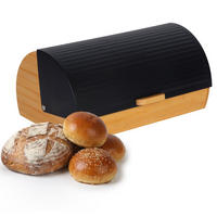 BROTKASTEN - Multicolor, Holz/Metall (37.5/19/26.5cm) - Relaxdays