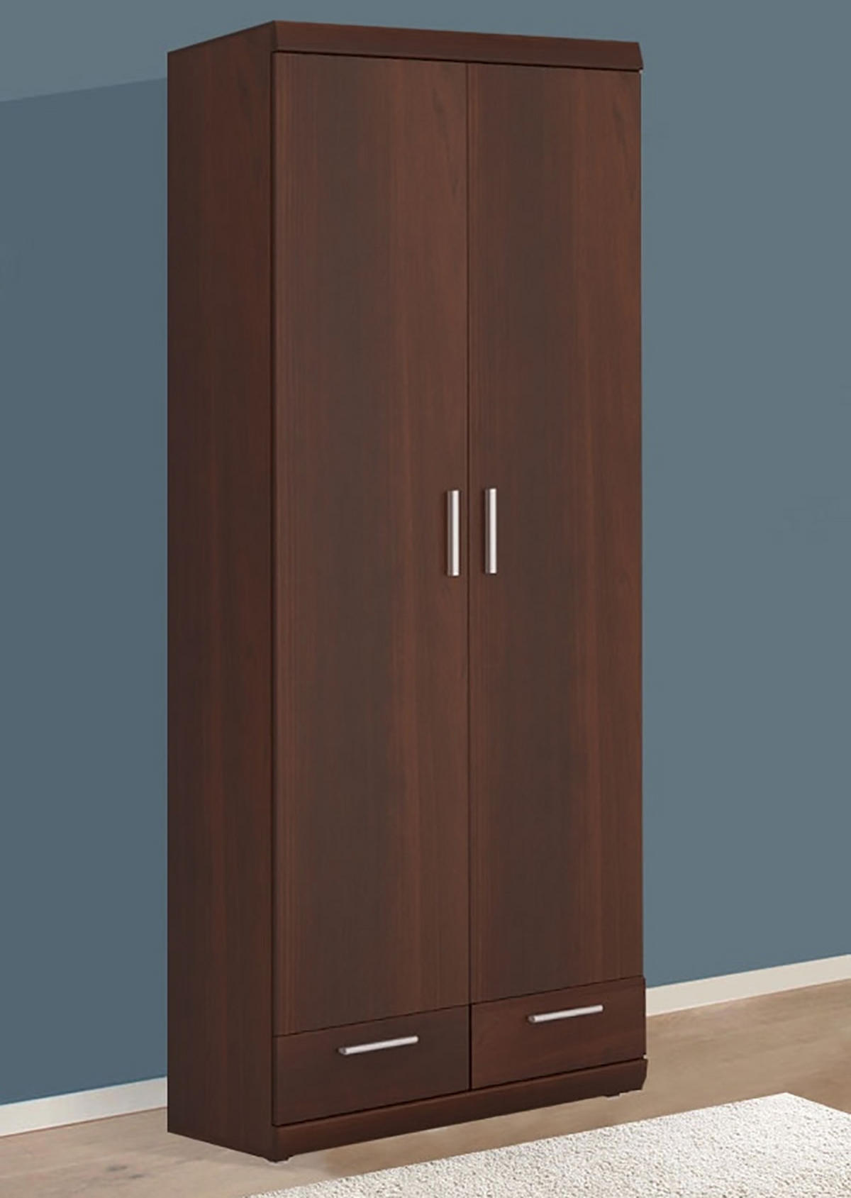 KLEIDERSCHRANK Imperial Nussbaum Imperial 80 / 60,5 / 195 cm - Nussbaumfarben/Braun, Holz/Holzwerkstoff (80/195/60cm) - Feldmann-Wohnen