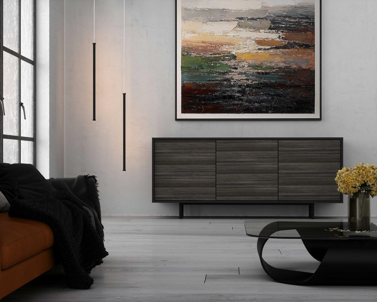 SIDEBOARD Akia Avola Anthrazit 66/154/40 cm - Anthrazit, Holzwerkstoff (154/66/40cm) - SIMPLYFURN
