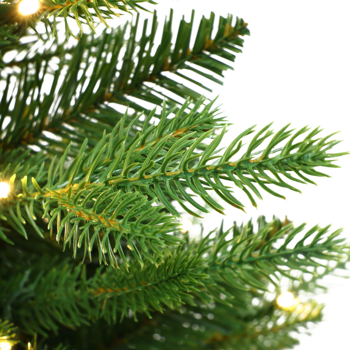 KÜNSTLICHER Weihnachtsbaum 90 cm mit Beleuchtung und Timer - Grün, Kunststoff (93cm) - Hometopia