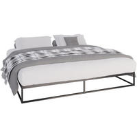 METALLBETT 205.5/205.5/25.5 cm Metall Schwarz - Schwarz, Metall (205.5/205.5cm) - CLP