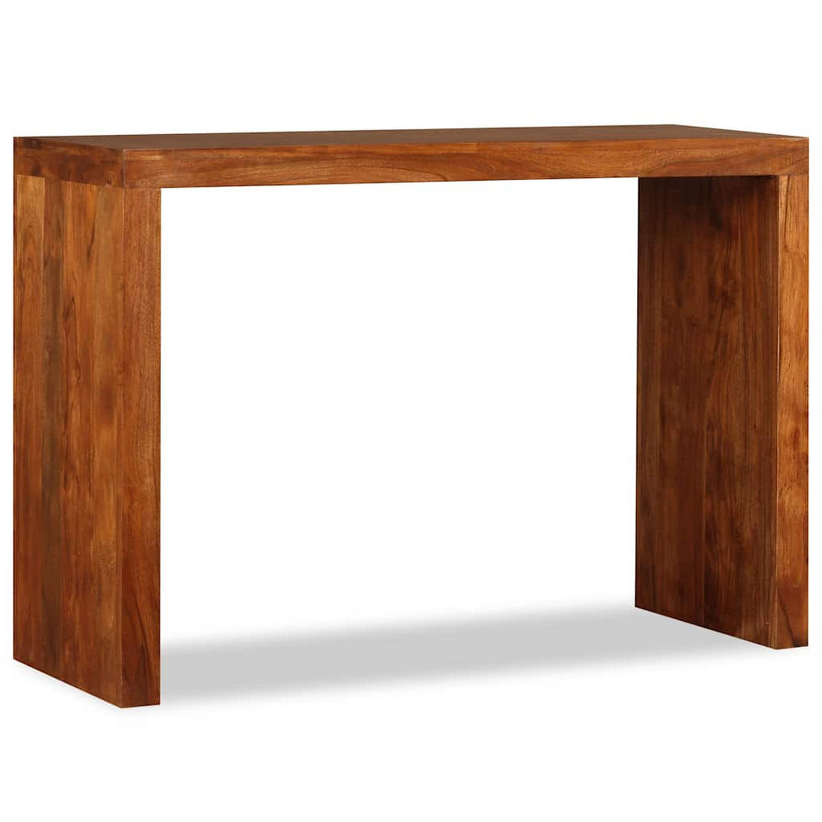 KONSOLENTISCH Massivholz Mit Honigfarbener Politur 110/40/76 Cm - Braun, Holz (110/40/76cm) - vidaXL