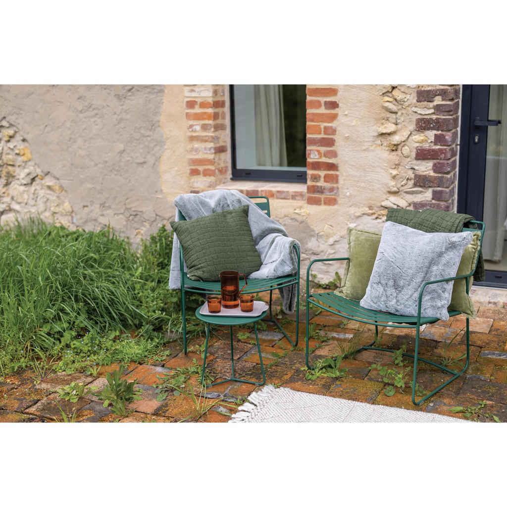 Thumbnail - Vivaraise Kissen, Olivgrün, Textil, 45x45 cm, Wohntextilien, Kissen, Fellkissen