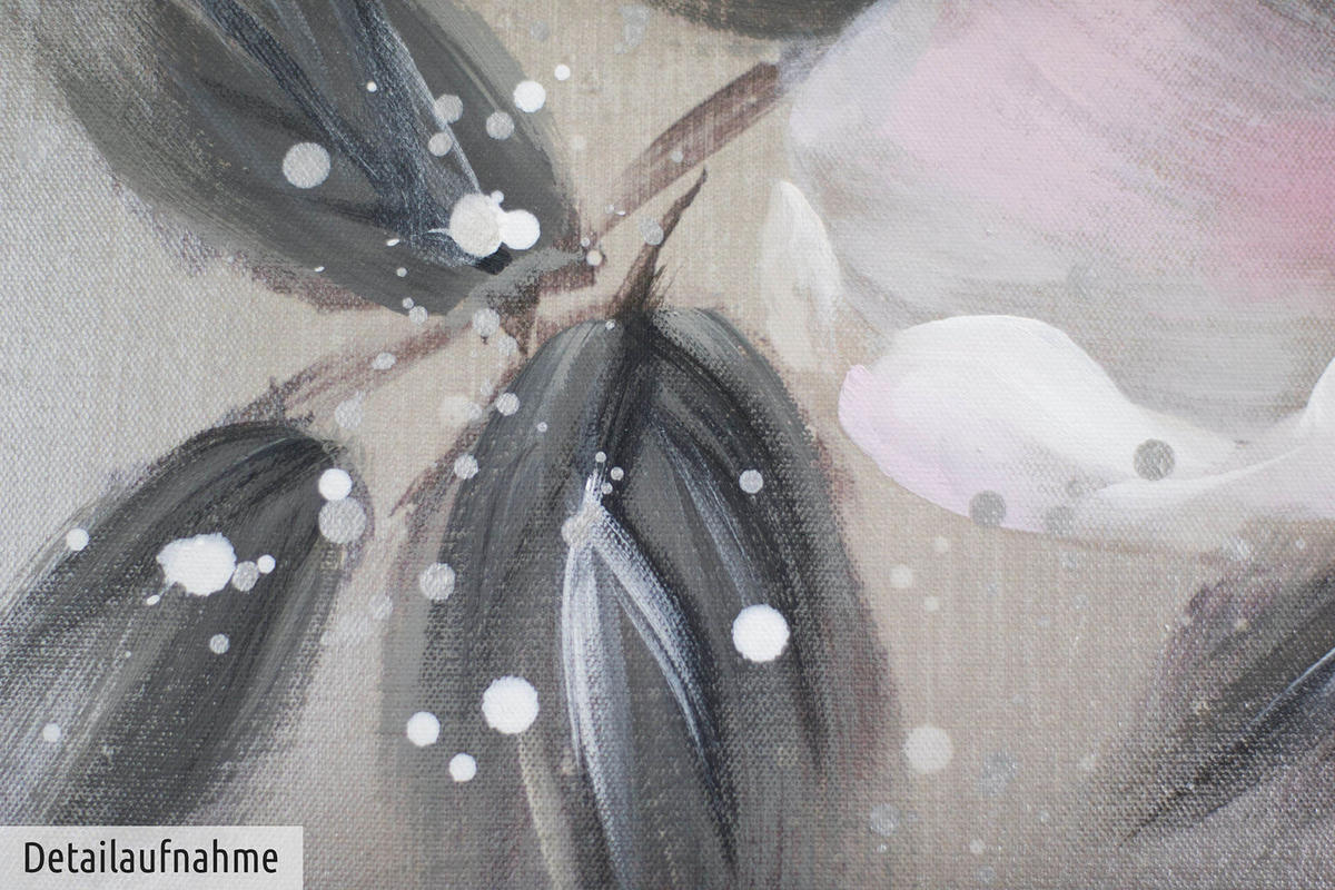 ACRYLBILD HANDGEMALT 90/60 cm - Pink, Holz/Textil (90/60cm) - KUNSTLOFT