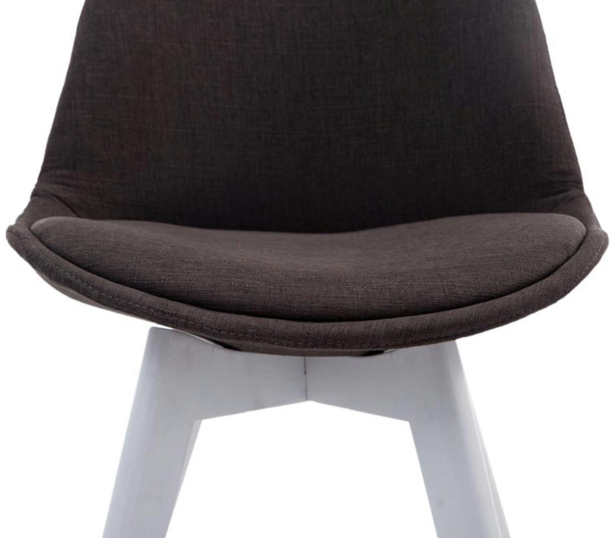 STUHL 4er Set Stoff dunkelgrau - Dunkelgrau/Weiß, Holz/Textil (48/84/55cm) - CLP