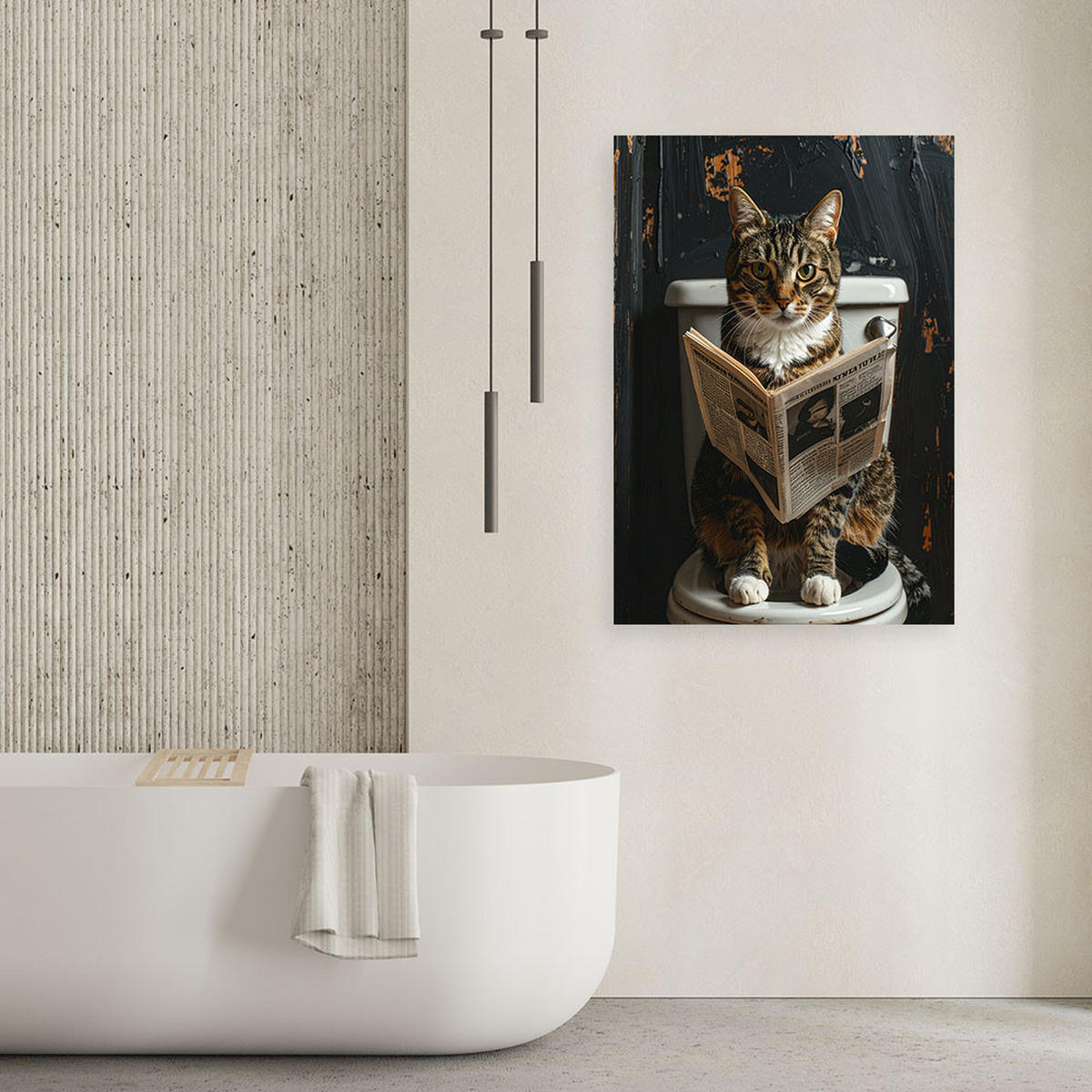 LEINWANDBILD Tiere 60x90cm - Schwarz, Textil (60/90cm) - Feeby