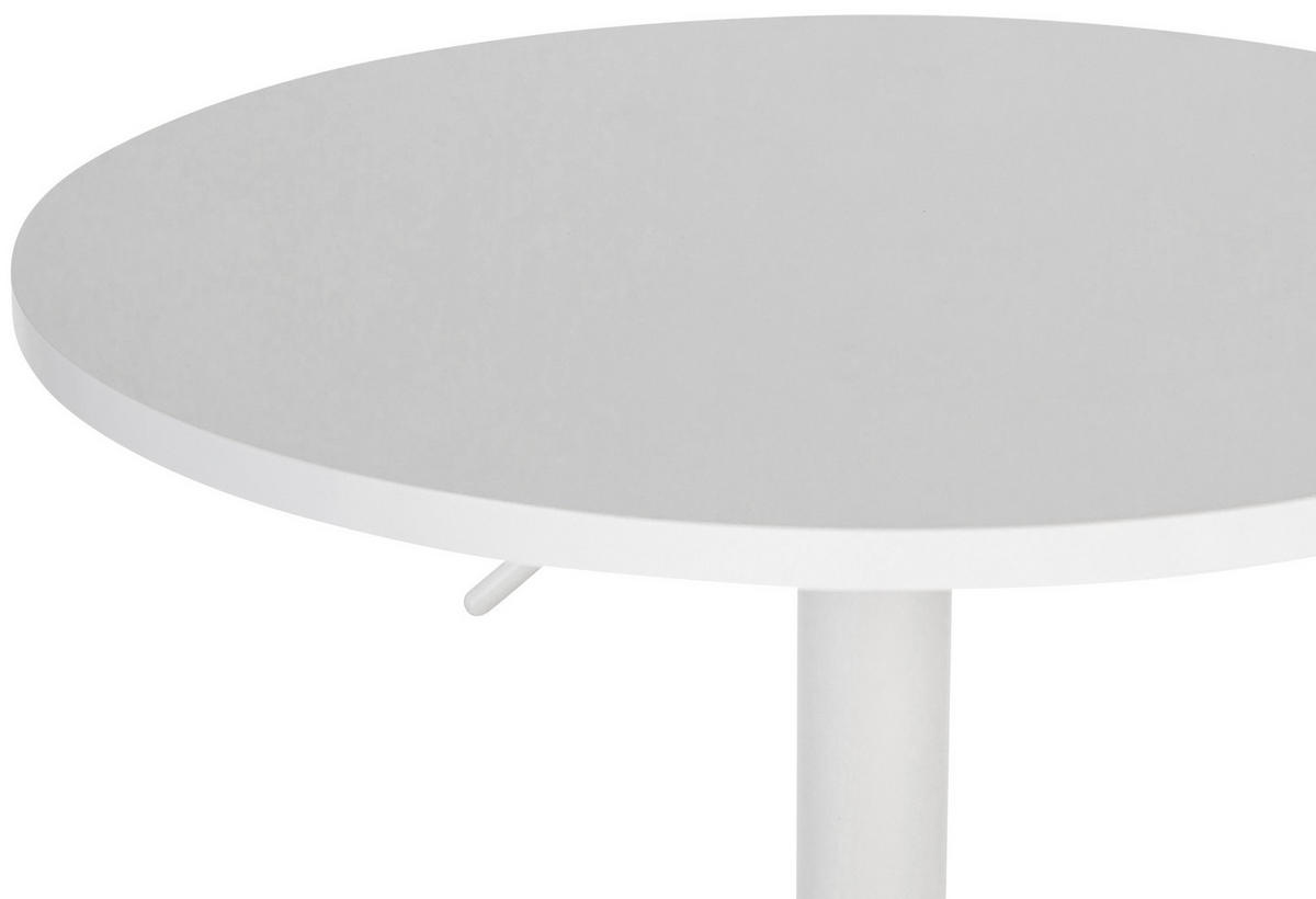 STEHTISCH rund 60 cm Holz weiß/weiß - Weiß, Holz/Metall (60/60/85cm) - CLP