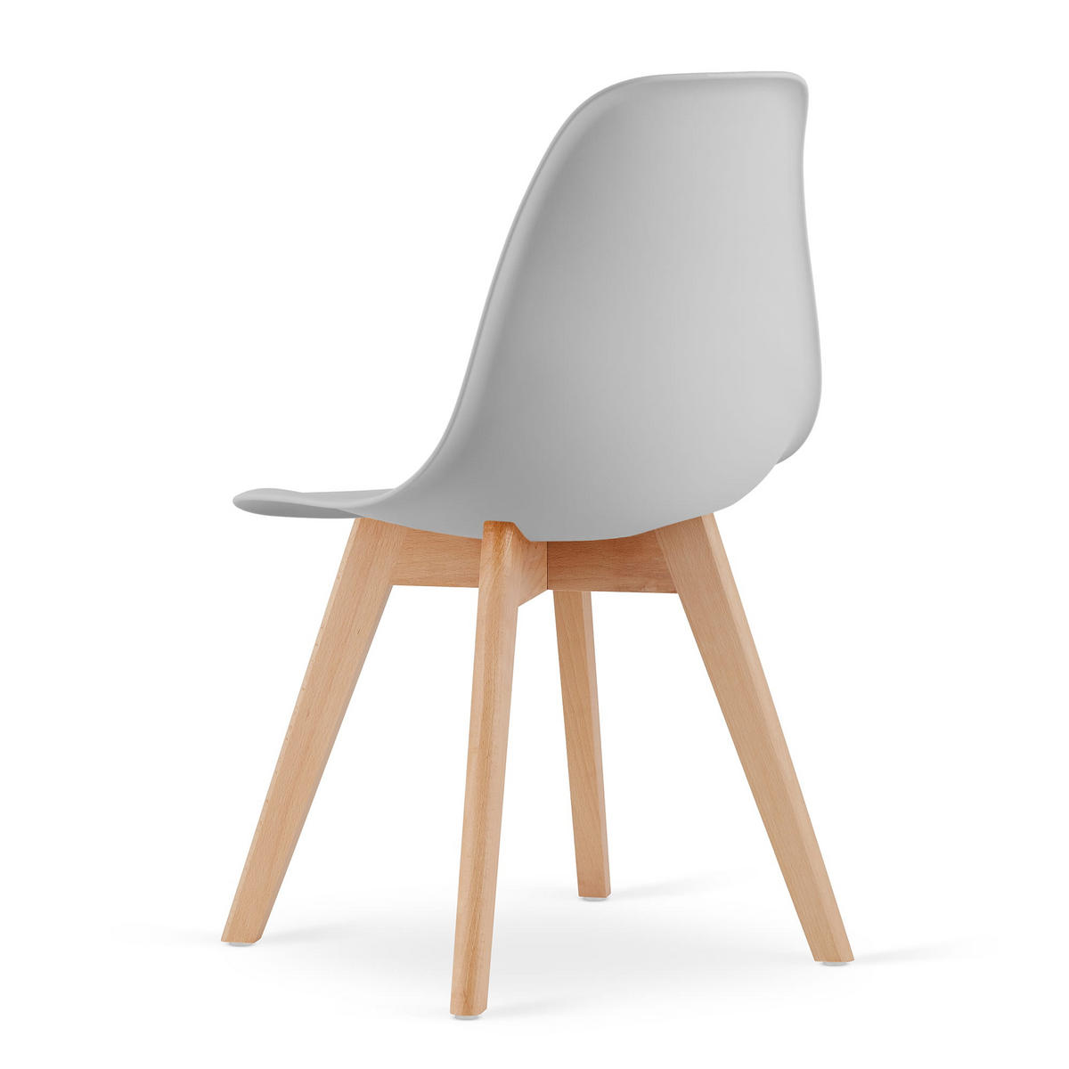 STUHL ATRI 1 Stück, Grau Hölzerne Buchenbeine - Hellgrau, Holz/Textil (46/80/55cm) - Komodee