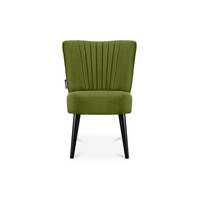 COCKTAILSESSEL DUCO auf hohen Beinen, Olive/Schwarz - Schwarz/Olivgrün, Holz/Textil (63/89/65cm) - KONSIMO®
