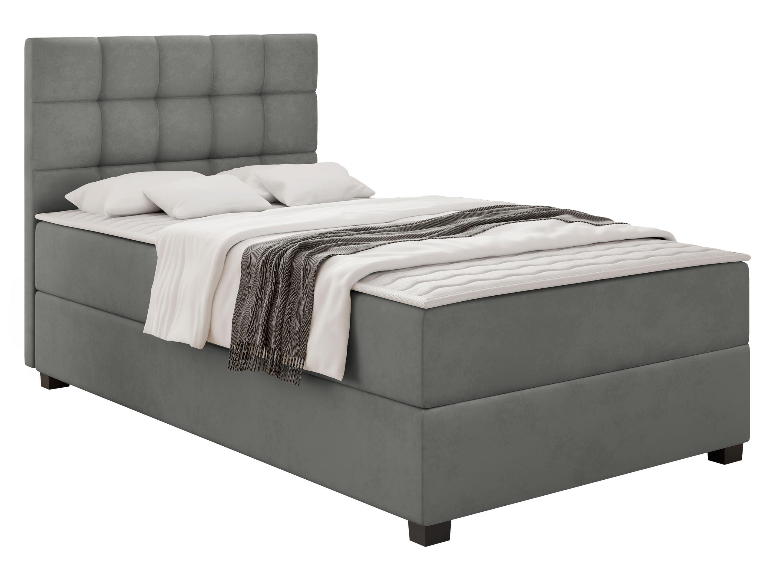 BOXBETT Lind - Schwarz/Grau, Holz/Holzwerkstoff (90/200cm) - MIRJAN24