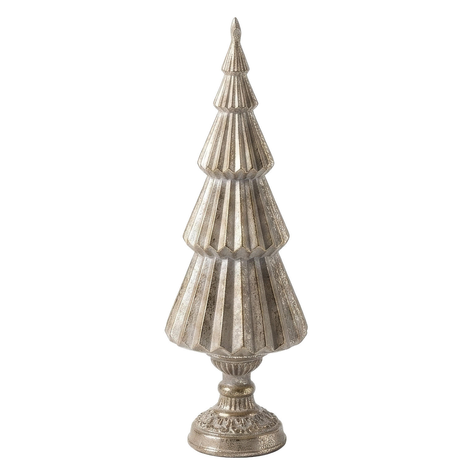 DEKORATIONSFIGUR Santa Lila Beige Polyresin - Braun, Kunststoff (15/42/15cm) - Mondex