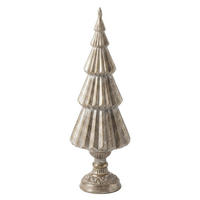 DEKORATIONSFIGUR Santa Lila Beige Polyresin - Braun, Kunststoff (15/42/15cm) - Mondex