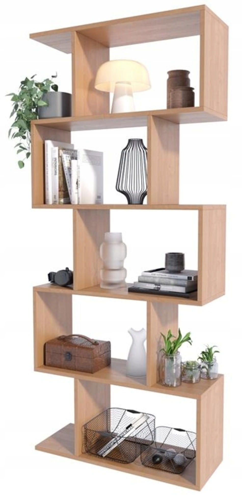 BÜCHEREGAL BASK Erle 76,4/28/176 cm - Erlefarben, Holzwerkstoff (76.4/176/28cm) - Matkam Möbel