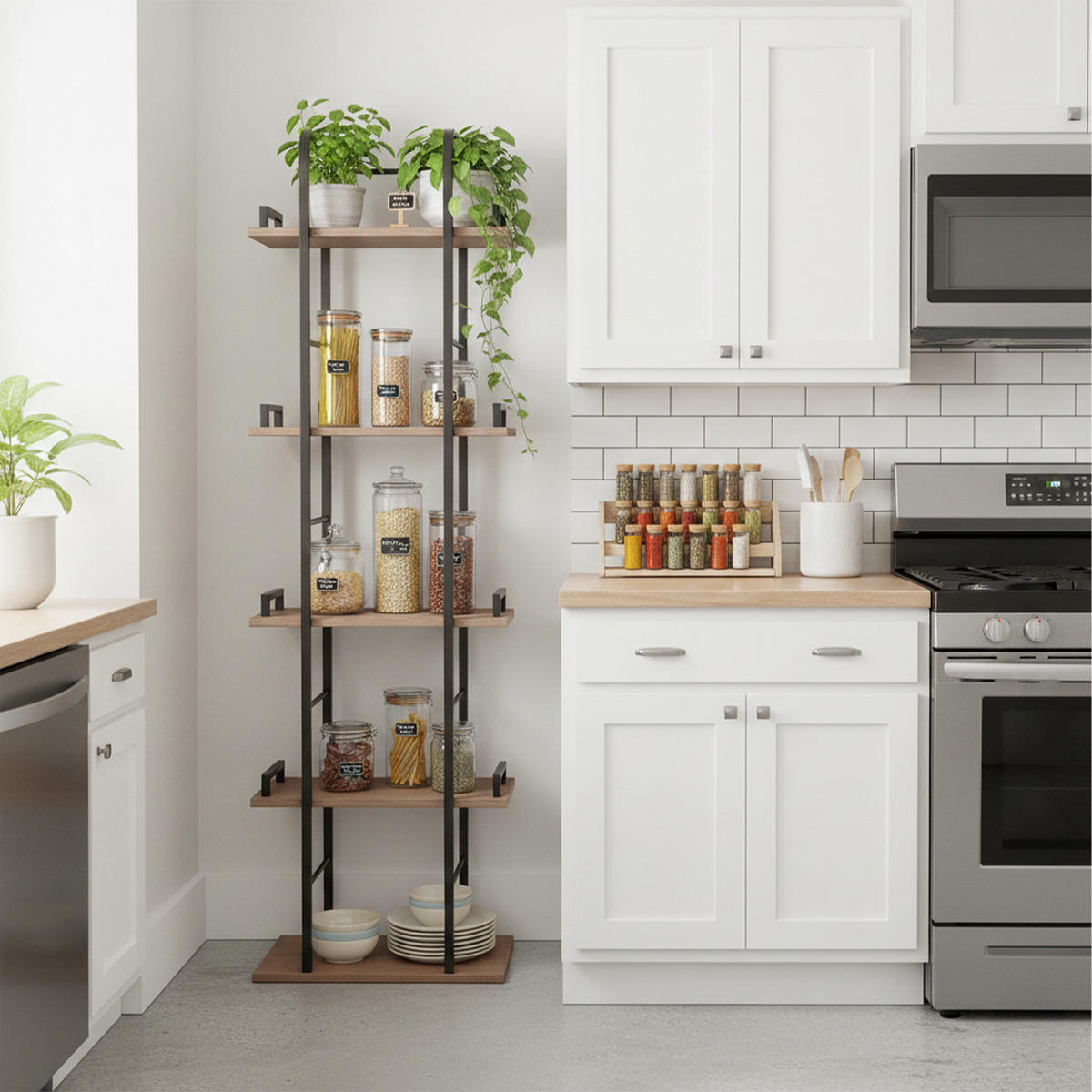 REGÁL - různobarevná, kov/kompozitní dřevo (38/143/24cm) - Relaxdays