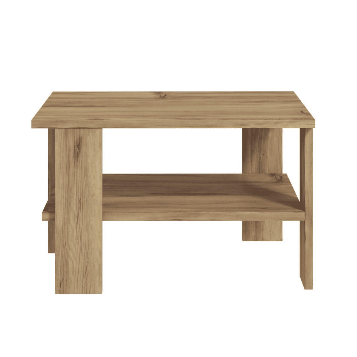 KONFERENČNÍ stolek s 1 policí, šířka 60 cm - DUAMA - barva dubu, kompozitní dřevo (60/45/37cm) - Calicosy