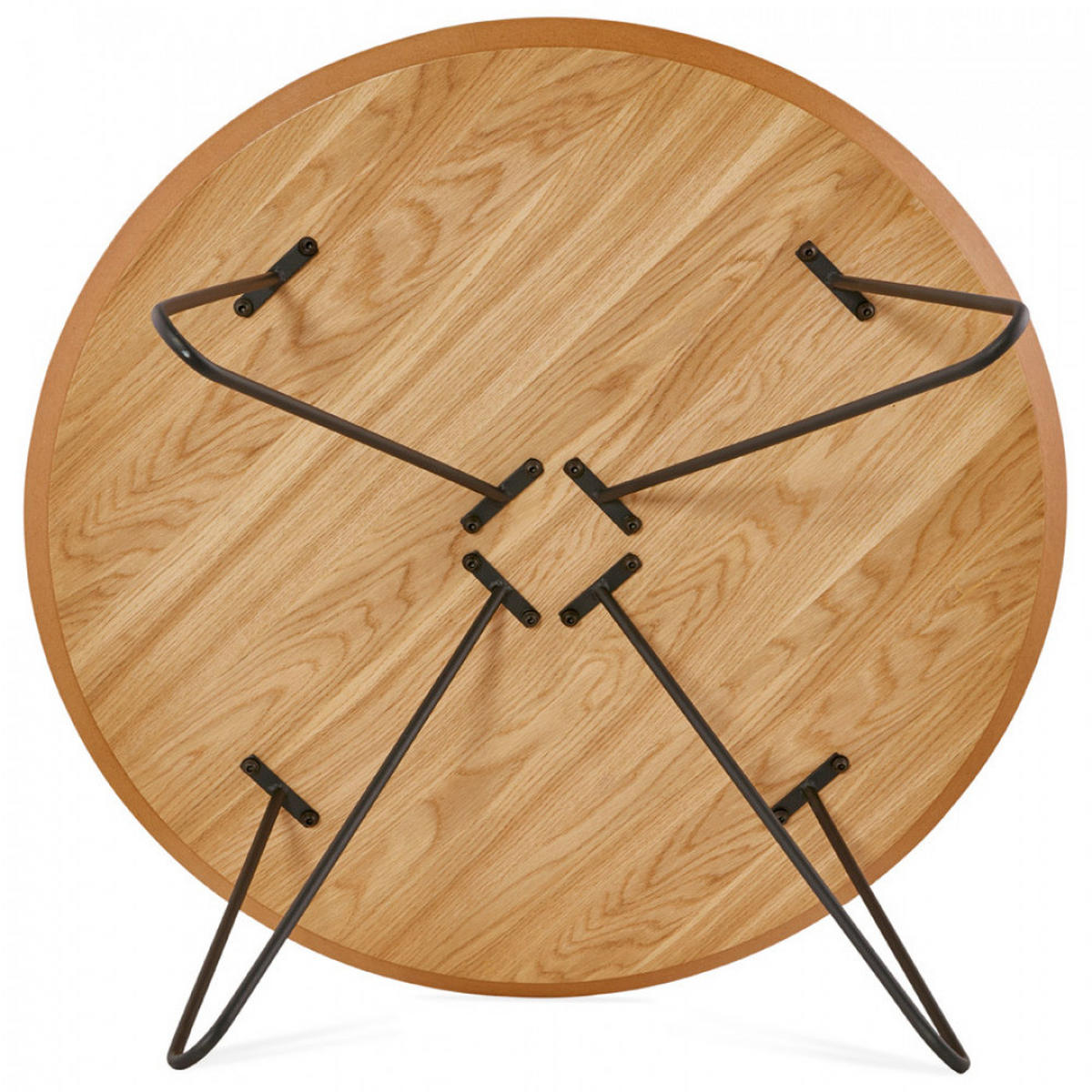 LOUNGETISCH Beige 80x40x80 cm - Beige/Schwarz, Holz/Metall (80/80/40cm) - AlterEgo