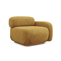 SOFAELEMENT Rechts Chenille Stoff Gelb - Currygelb/Gelb, Holz/Textil (95/73/95cm) - Makamii