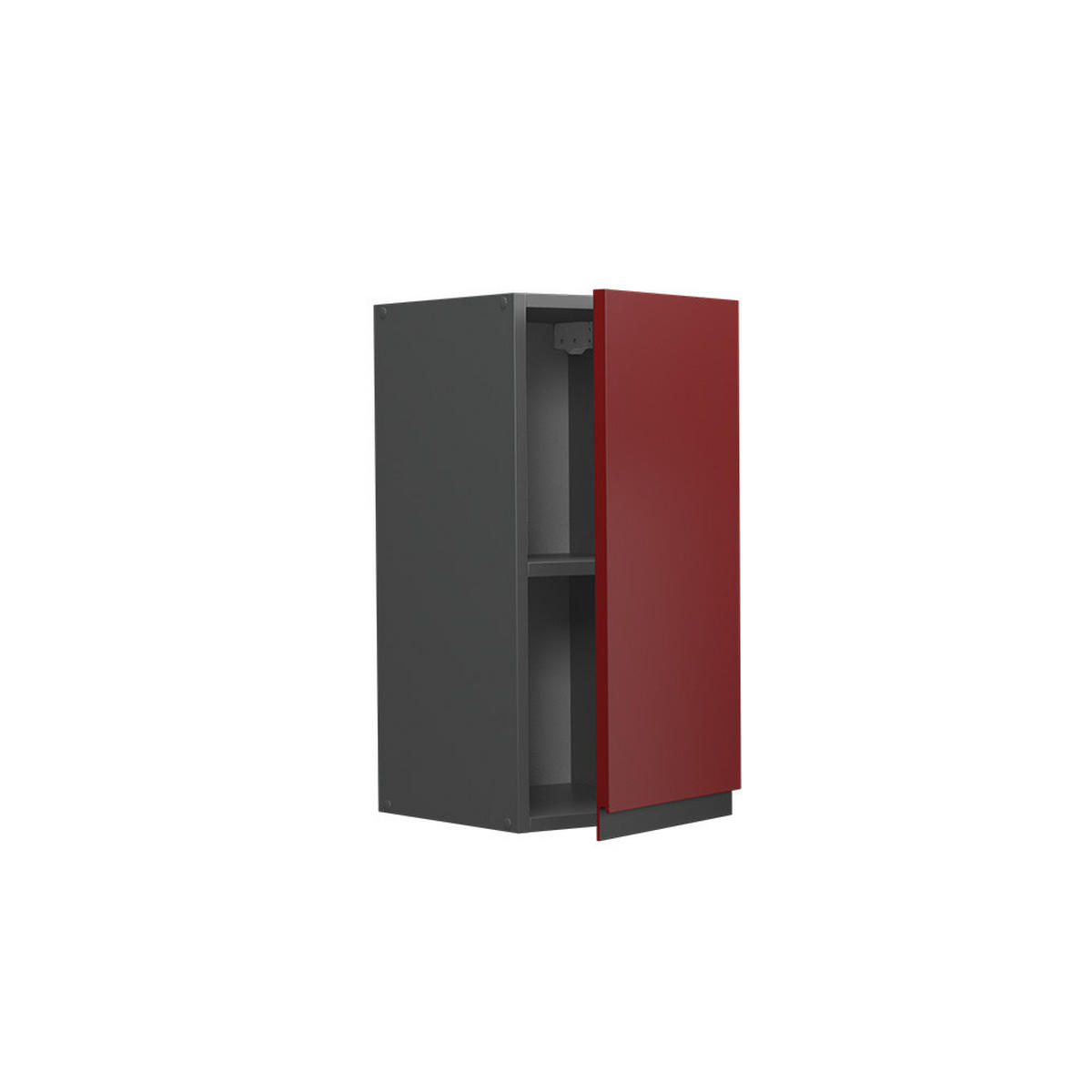HÄNGESCHRANK R-Line Rot 30 cm J-Shape - Anthrazit/Rot, Holzwerkstoff (30/60/31cm) - Vicco
