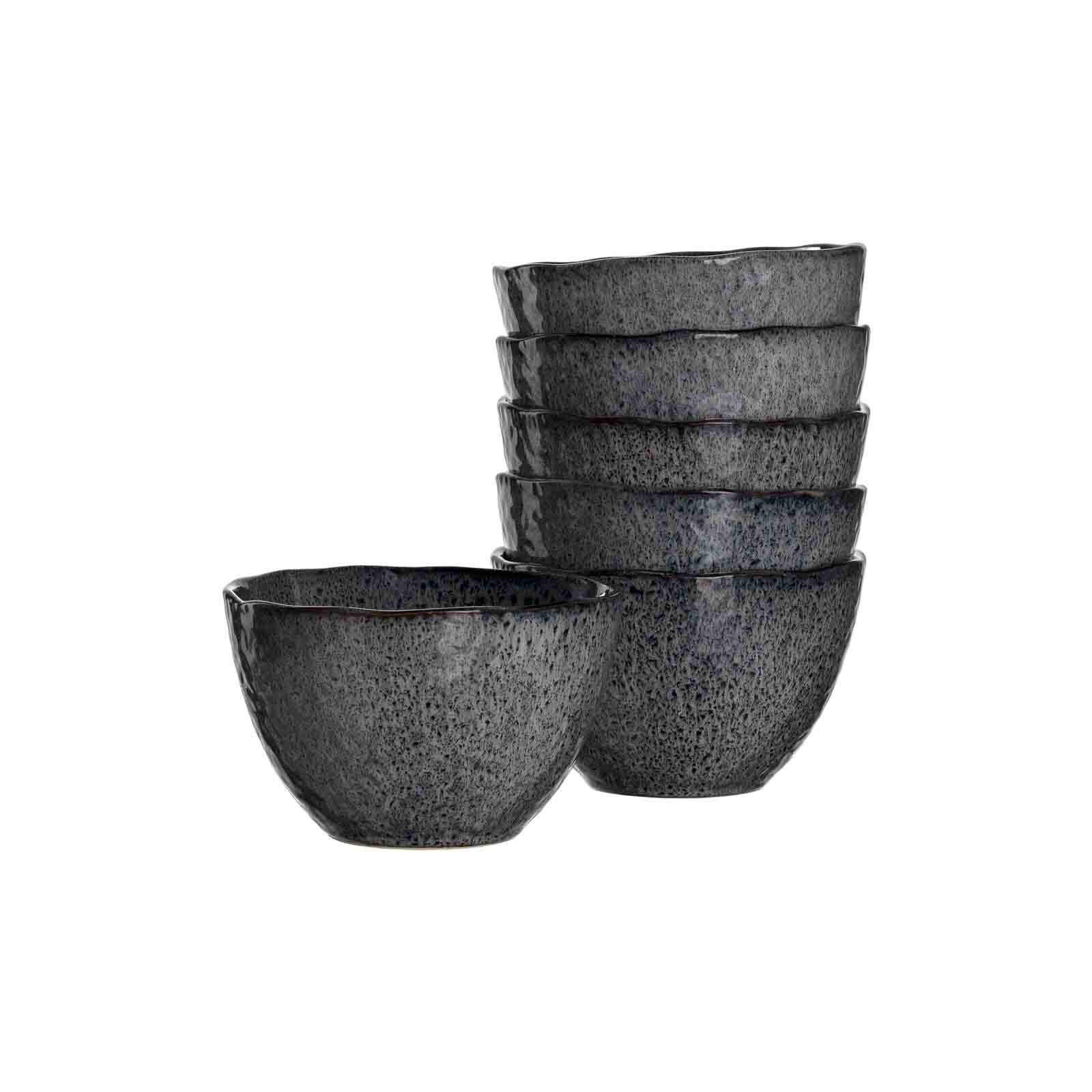 KERAMIKSCHALEN Matera Anthrazit ø 15,3 cm 6er Set - Anthrazit, Keramik (15.3cm) - Leonardo Living