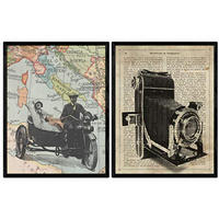 POSTER Set Mit 2 Welt Aquarell 20X20cm Rahmenlos - Klar, Papier (20/5/25cm) - Nacnic