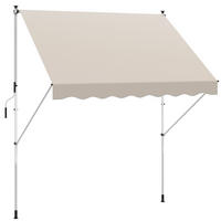 MARKISE, Blau+Weiß, Aluminium, Stahl, Polyester - Beige, Metall (150/280/300cm) - Outsunny