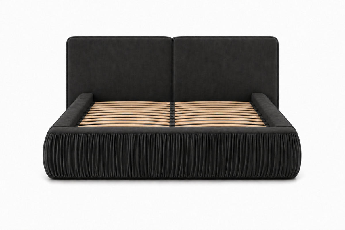 POLSTERBETT 08 140 x 200 cm – Riviera – Bett mit Gasdruckfedern und Stauraum - Anthrazit, Holz (140/200cm) - ROYAL24_MARKT