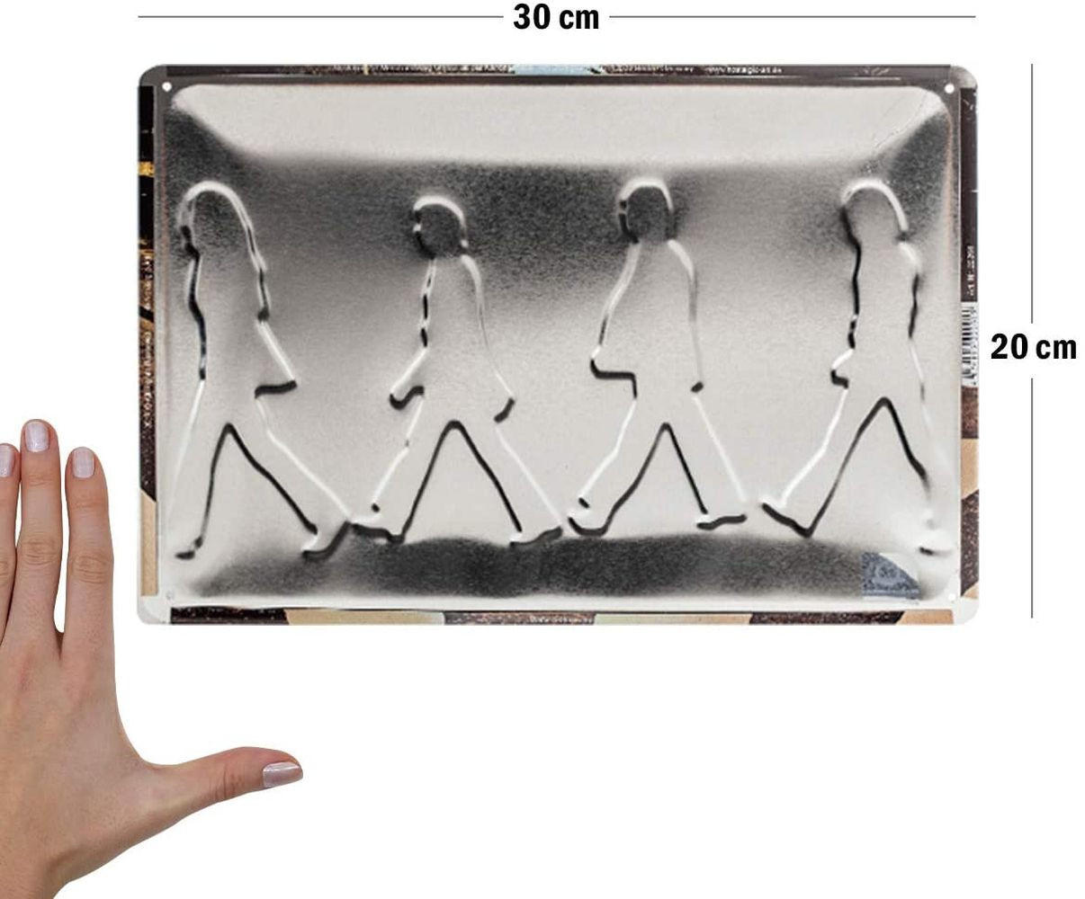 BLECHSCHILD 20/30 cm Fab4 Abbey Road - Multicolor, Metall (30/20/0.2cm) - Nostalgic-Art