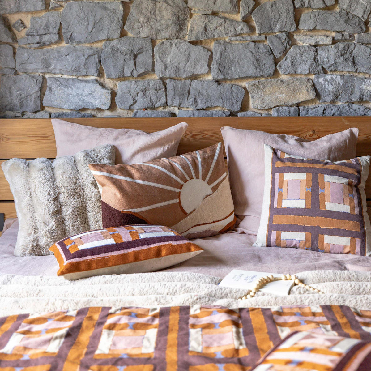 KISSEN Astrid natur 45 x 45 cm - Naturfarben, Textil (45/45cm) - Vivaraise